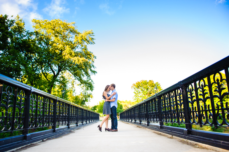 bridge engagement session