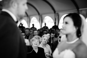 wedding ceremony at oaks golf course in madison, Wisconsin