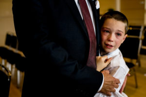 a nephew cries at his aunt's wedding at the overture center