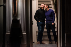 Evan and dan home engagement session